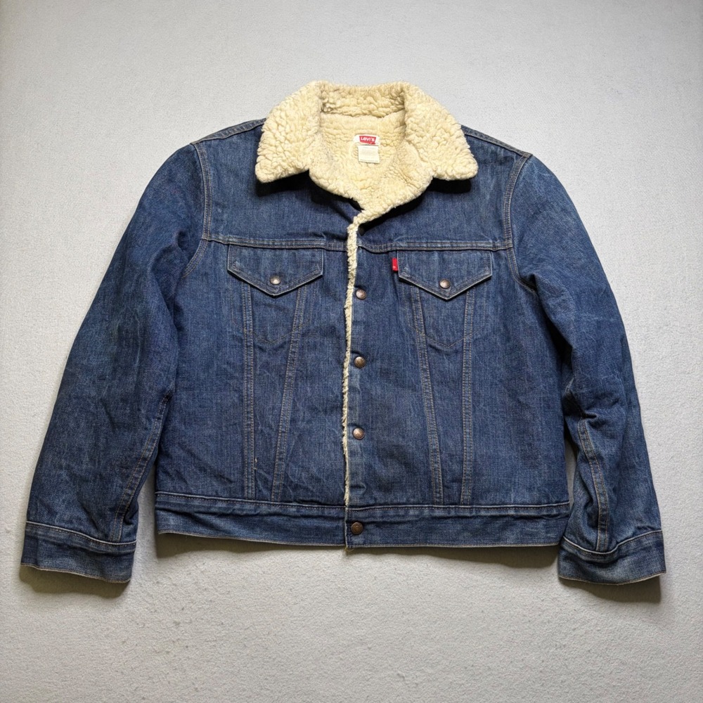 Levi's Denim‎ Jacket Mens L Blue 70605-0217 Sherpa Lined Vintage Trucker Jacket - Picture 2 of 13